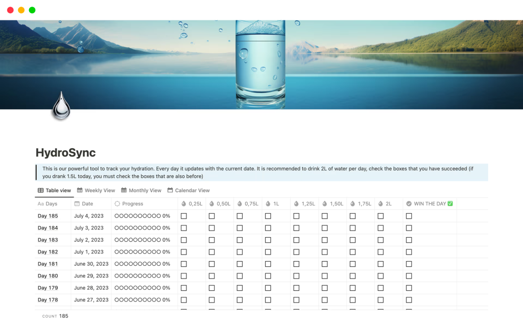 Water tracker